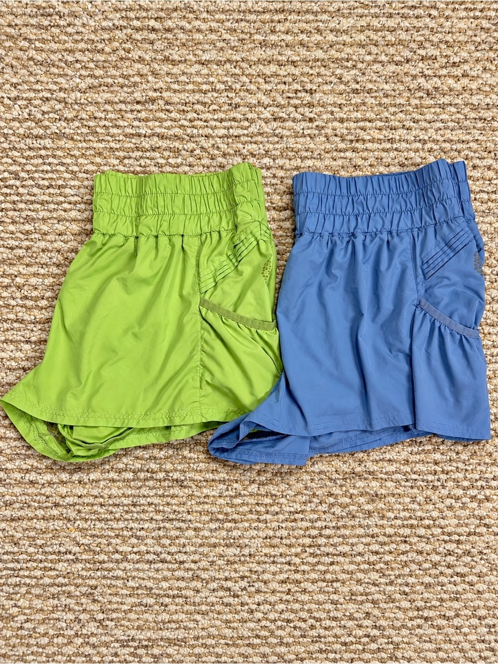 FP Movement Get Your Flirt On Shorts 2 Pack Blue Lime Green Size L
